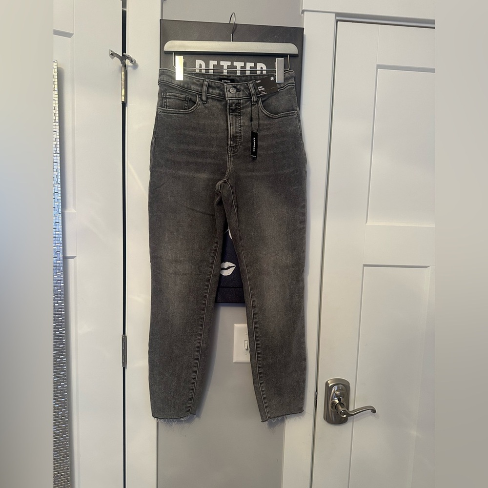 Express Charcoal Skinny Curvy High Rise sz 4 Comfort Stretch